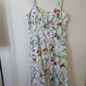 Avec Les Filles Botanical Butterfly Maxi Dress